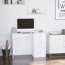 High Gloss 4 Drawers Table Vanity Dressing Drawer Computer PC Study Desk Office Furniture-White