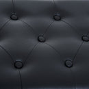 Faux Leather Piano Stool Bench Keyboard Bench with Storage Wooden PU Sponge Seat - Black