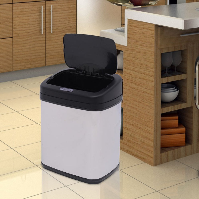 HOMCOM 20L Stainless Steel Auto Kitchen Bin Sensor Trash Can with Bucket in L Size |