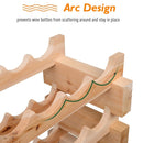 Wooden 72 Bottle 6 Tier Shelf Storage Holder Standing Holds Fir Wood Cellar Wine Rack