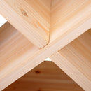 Wooden 24 Bottles Wine Rack Tabletop Storage Holder Stand Cube Champagne Stack