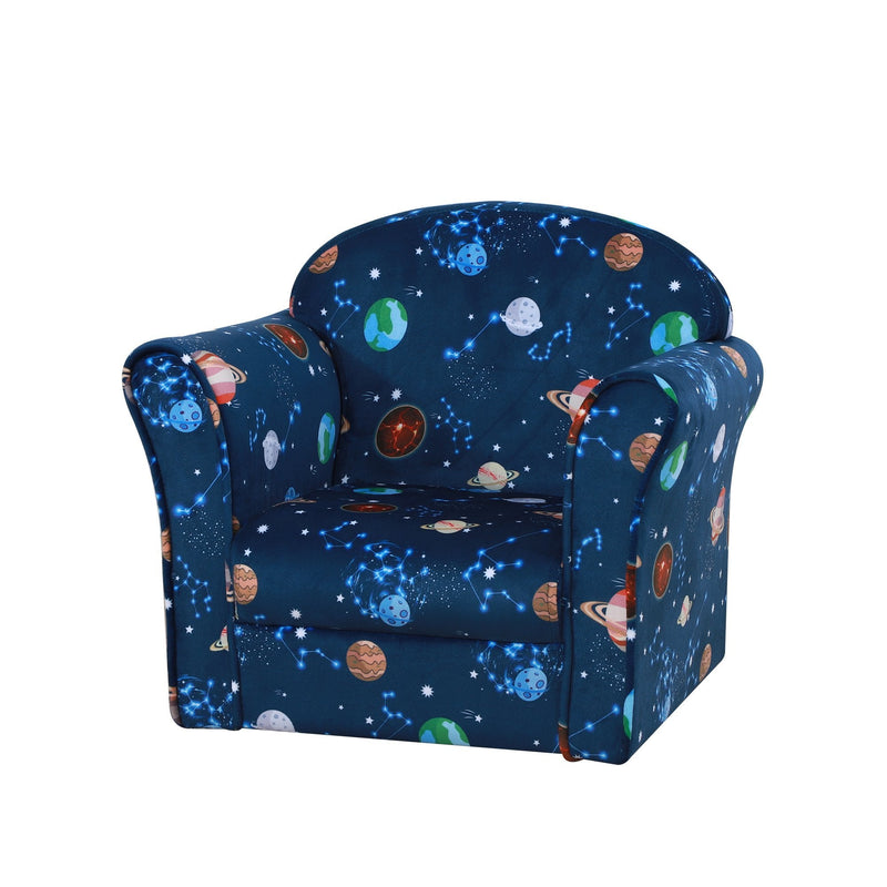 Kids Polyester Upholstered Outer-Space Armchair