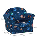 Kids Polyester Upholstered Outer-Space Armchair