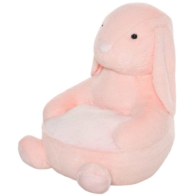Kids Sofa Chair Children Plush Armchair Stuffed Cute Rabbit Toy Support Seat Learning Sitting Baby Nest Sleeping Cushion Bed Soft Snuggle Furniture for Reading Feeding Relaxing 60 x 50 x 59cm Pink 60x50x59cm