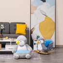 Kids Sofa Chair Children Plush Armchair Stuffed Cute Penguin Toy Support Seat Learning Baby Nest Sleeping Cushion Bed Soft Snuggle Furniture for Feeding Relaxing 59 x 50 x 59cm Grey Animal Cartoon 18-36 months