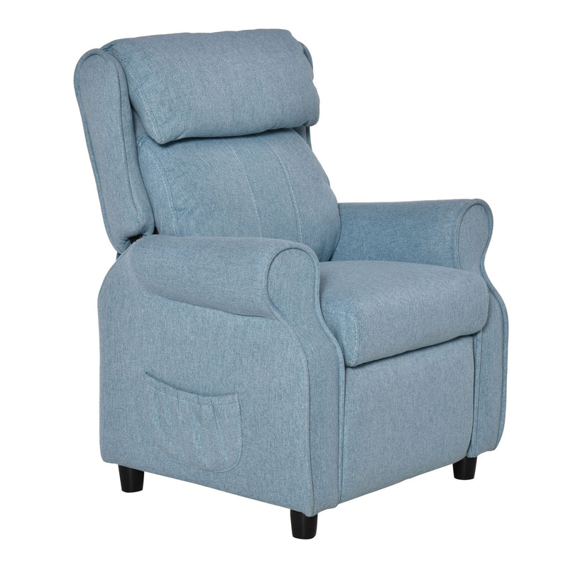 HOMCOM Kids Recliner Adjustable Armchair - Blue