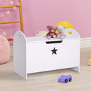 MDF Children's Toy Storage Chest w/ Safety Hinge White