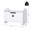 MDF Children's Toy Storage Chest w/ Safety Hinge White