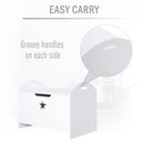 MDF Children's Toy Storage Chest w/ Safety Hinge White