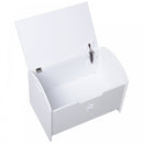 MDF Children's Toy Storage Chest w/ Safety Hinge White