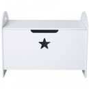 MDF Children's Toy Storage Chest w/ Safety Hinge White