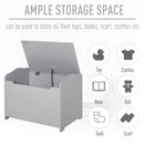 Wooden Kids Children Toy Storage Organizer Chest Safety Hinge Play Room Furniture Grey 60 x 40 x 48 cm 40x60cm Box Bedroom Organiser for Child 3 Yrs+