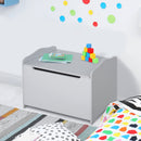 Wooden Kids Children Toy Storage Organizer Chest Safety Hinge Play Room Furniture Grey 60 x 40 x 48 cm 40x60cm Box Bedroom Organiser for Child 3 Yrs+