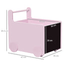 Kids Toys Storage Cabinet Rolling Storage Cart on Wheels Craft Storage Containers Bins Can Move everywher for Toddlers 1-4 Years Old, Pink Removeable Baskets Wheels