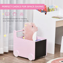 Kids Toys Storage Cabinet Rolling Storage Cart on Wheels Craft Storage Containers Bins Can Move everywher for Toddlers 1-4 Years Old, Pink Removeable Baskets Wheels
