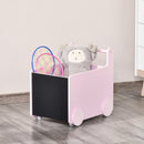 Kids Toys Storage Cabinet Rolling Storage Cart on Wheels Craft Storage Containers Bins Can Move everywher for Toddlers 1-4 Years Old, Pink Removeable Baskets Wheels