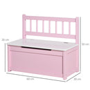 2-IN-1 Wooden Toy Box Kids Seat Bench - Pink