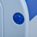 Kids Toy Storage Organizer Bookshelf Unit with 2-layer Storage Rack Box with Flip Lid for Bedroom Playroom Living Room Nursery Blue