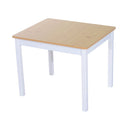 Pine Wood Kids 4Pc Wooden Furniture Set Children Table 2 Chairs Toy Storage Bench Seat-oak/White