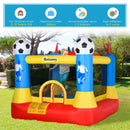 Outsunny Kids Bouncy Castle House Inflatable Trampoline with Blower for Kids Age 3-12 Football Field Design