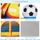 Outsunny Kids Bouncy Castle House Inflatable Trampoline with Blower for Kids Age 3-12 Football Field Design