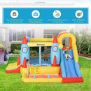 Outsunny Kids Bounce Castle House, 3 in 1 Water Slide and Pool with Inflator, Rocket Design with Carrybag