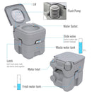 Go Outdoors Portable Camping Toilet - Grey, Lightweight & Mobile Travel Chemical Toilet