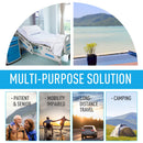 Go Outdoors Portable Camping Toilet - Grey, Lightweight & Mobile Travel Chemical Toilet