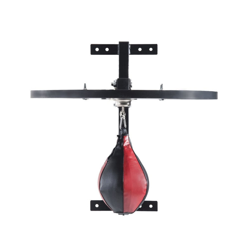 Punching Boxing Workout Speedball Platform Punch Bag Frame Swivel Bracket MMA Exercise Training Workout W/Ball-Red/Black