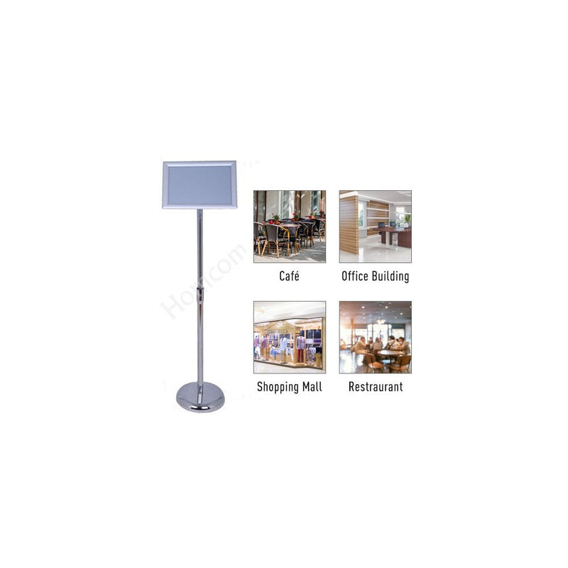 A4 Menu Poster Display W/Stand-Silver |