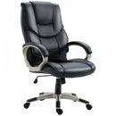 High Back PU Leather Office Chair Computer Swivel Adjustable Business Executive Chairs-Black