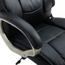 High Back PU Leather Office Chair Computer Swivel Adjustable Business Executive Chairs-Black