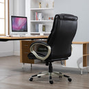 High Back PU Leather Office Chair Computer Swivel Adjustable Business Executive Chairs-Black