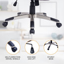 High Back PU Leather Office Chair Swivel Executive Seat Ergonomic W/Adjustable Height-Brown