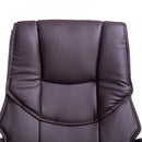 High Back PU Leather Office Chair Swivel Executive Seat Ergonomic W/Adjustable Height-Brown
