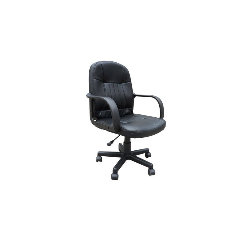 Swivel PU Leather Office High Back Mesh Seat Armchair Executive Computer Desk Furniture-Black