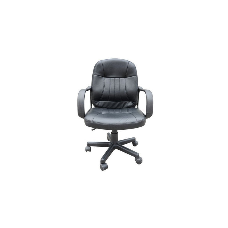 Swivel PU Leather Office High Back Mesh Seat Armchair Executive Computer Desk Furniture-Black