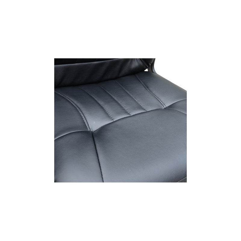 Swivel PU Leather Office High Back Mesh Seat Armchair Executive Computer Desk Furniture-Black