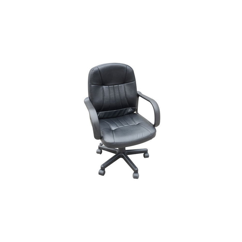 Swivel PU Leather Office High Back Mesh Seat Armchair Executive Computer Desk Furniture-Black