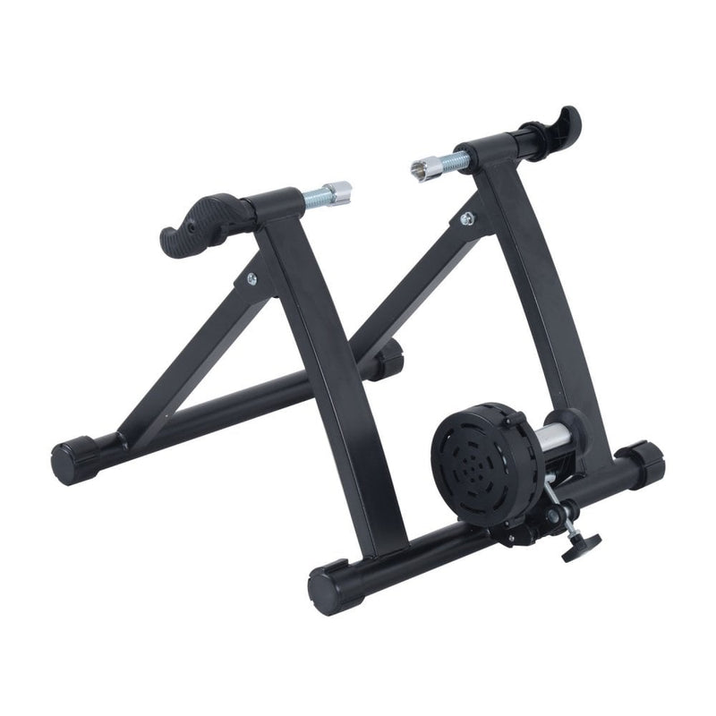 Foldable Indoor Bike Turbo Trainer Folding Exercise Fitness Training-Black