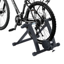 Foldable Indoor Bike Turbo Trainer Folding Exercise Fitness Training-Black