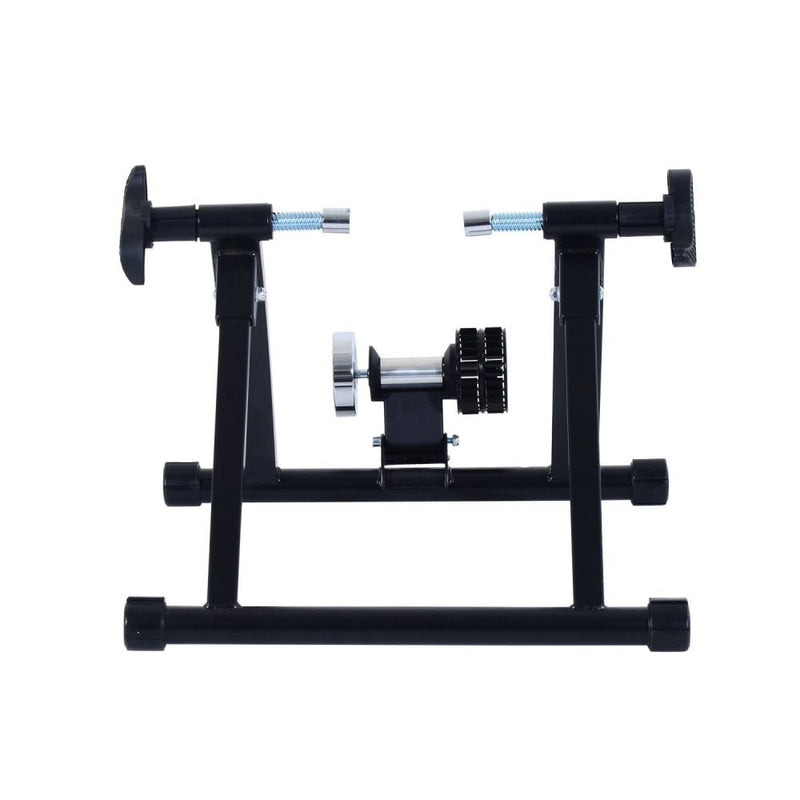 Foldable Indoor Bicycle Turbo Trainer Deluxe Fan Fly Wind Wheel-Black