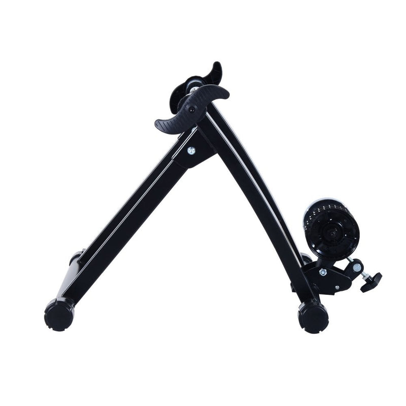Foldable Indoor Bicycle Turbo Trainer Deluxe Fan Fly Wind Wheel-Black