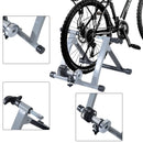 Indoor Bicycle Cyclone System Deluxe Fan Fly Wind Wheel W/ Foldable Turbo Trainer-Silver