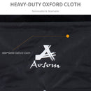 Bike Trailer Folding Cargo in Steel Frame Extra Bicycle Storage Carrier W/Removable Cover & Hitch-Red/Black