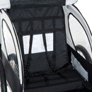 2 in 1 Child Bike Carrier Collapsible 2-Seater Jogger Stroller and Trailer W/ Pivot Wheel-Grey