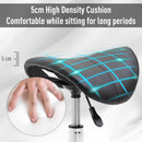 HOMCOM PU Leather Height Adjustable Swivel Salon Stool Black