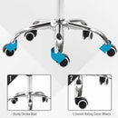 HOMCOM PU Leather Height Adjustable Swivel Salon Stool Black