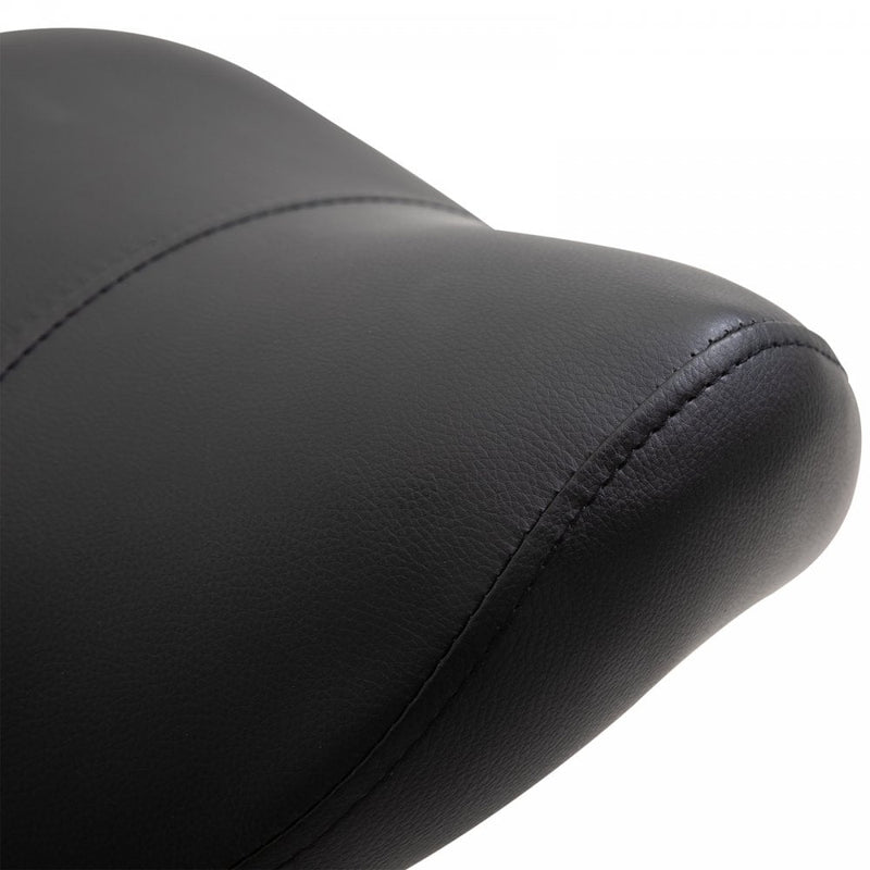 HOMCOM PU Leather Height Adjustable Swivel Salon Stool Black