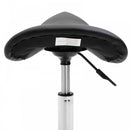 HOMCOM PU Leather Height Adjustable Swivel Salon Stool Black